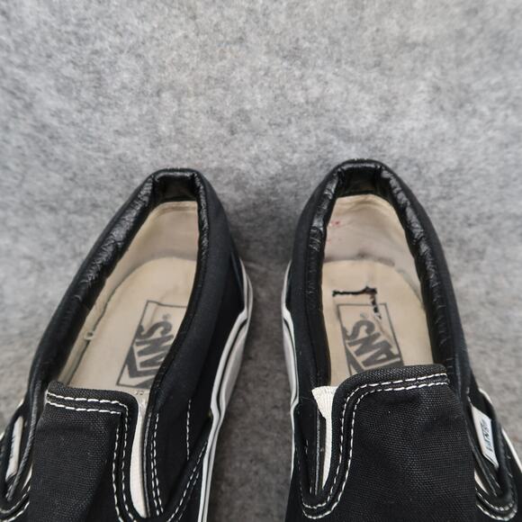 Vans Shoes Womens 9 Classic Slip On Platform Sneakers Canvas Black Skate Casual - Picture 3 of 16
